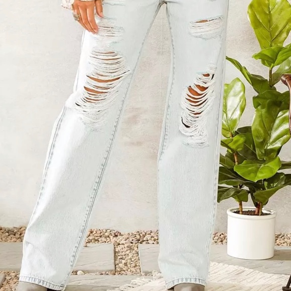 Kan Can Signature High Waisted Wide Leg Jean - Picture 1 of 8